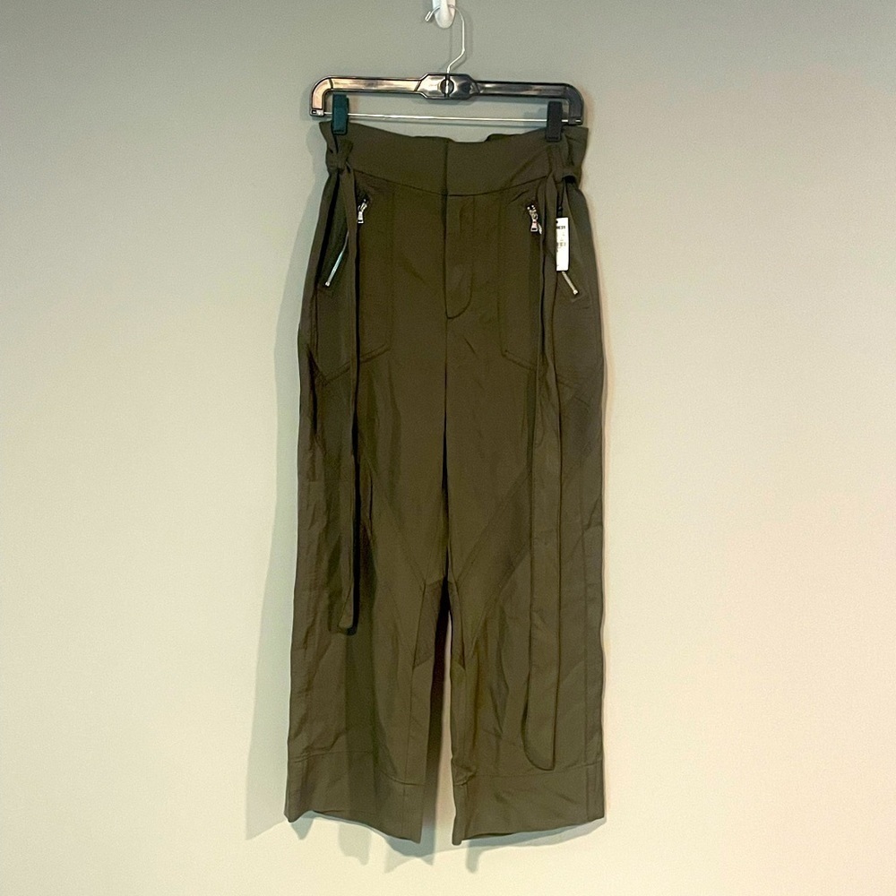 NWT Express size S olive Green high-rise pants